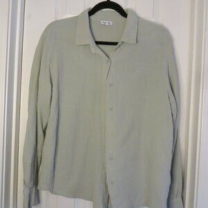 Splendid Linen Light Green Button Up